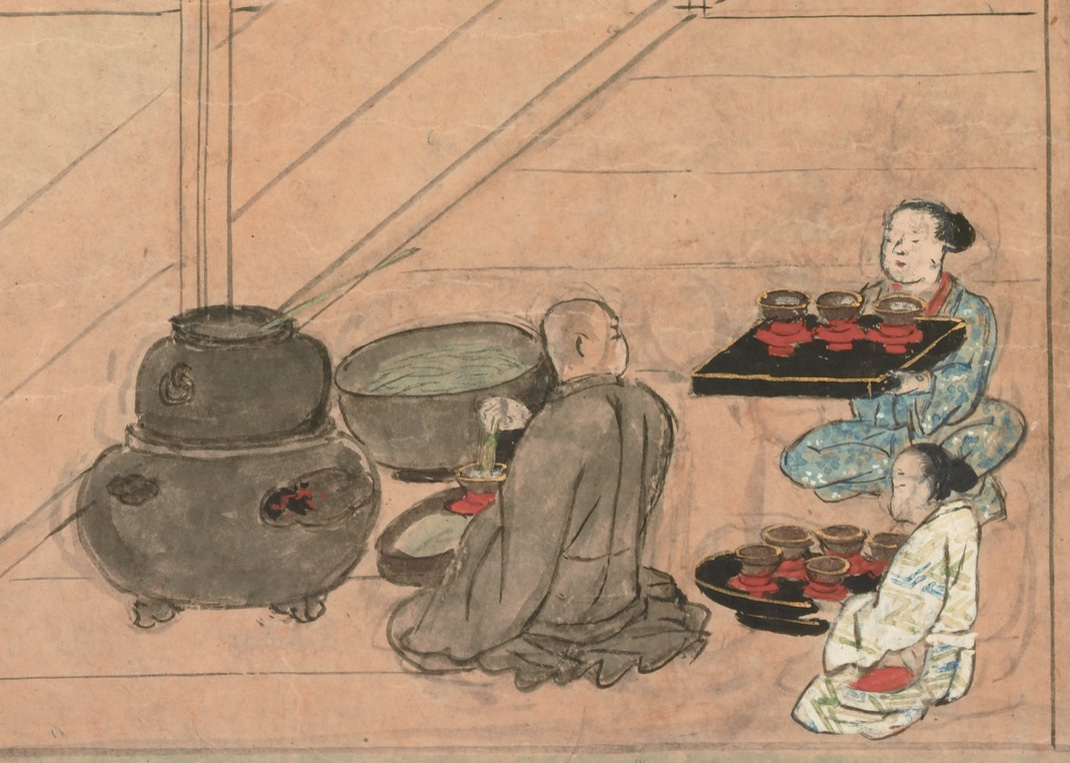 Traditional matcha preparation