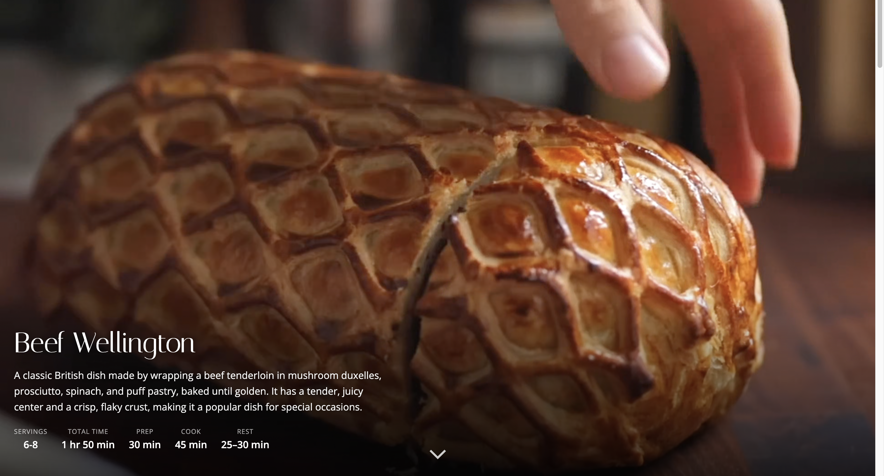 Preview of the Recipe Page project homepage